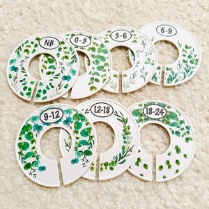 Baby Closet Dividers with Green Leaf Design